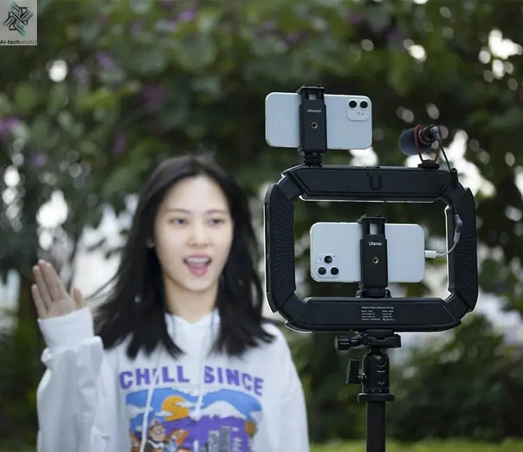 Ulanzi U200 U-200 Smartphone Video Rig  LED Video Light 2 in 1 Ring Light Cold Shoe for Microphone Tiktok Youtube Live Rig Light Ai-TechWorld 