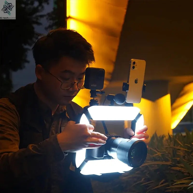 Ulanzi U200 U-200 Smartphone Video Rig  LED Video Light 2 in 1 Ring Light Cold Shoe for Microphone Tiktok Youtube Live Rig Light Ai-TechWorld 