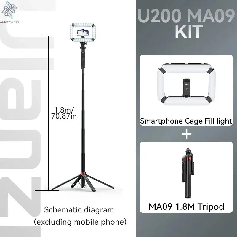 Ulanzi U200 U-200 Smartphone Video Rig  LED Video Light 2 in 1 Ring Light Cold Shoe for Microphone Tiktok Youtube Live Rig Light Ai-TechWorld 