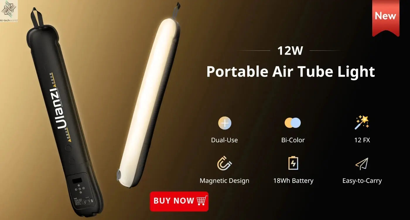 Ulanzi VL120 Full Color RGB Video Light 2500K-9000K LED Photography Lighting Dimmable Camera Light Live Videography Fill Lamp Ai-TechWorld 