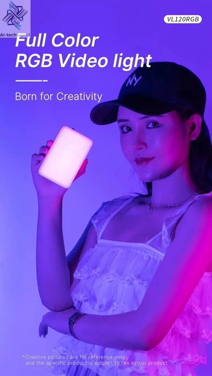 Ulanzi VL120 Full Color RGB Video Light 2500K-9000K LED Photography Lighting Dimmable Camera Light Live Videography Fill Lamp Ai-TechWorld 