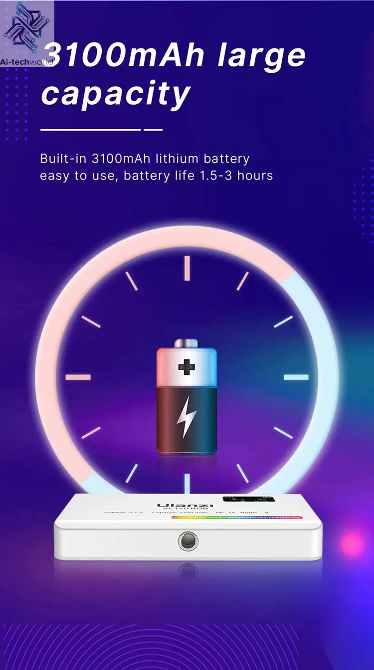 Ulanzi VL120 Full Color RGB Video Light 2500K-9000K LED Photography Lighting Dimmable Camera Light Live Videography Fill Lamp Ai-TechWorld 