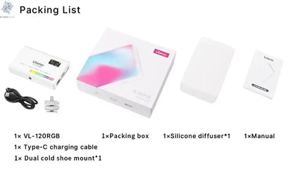 Ulanzi VL120 Full Color RGB Video Light 2500K-9000K LED Photography Lighting Dimmable Camera Light Live Videography Fill Lamp Ai-TechWorld 