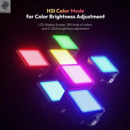 Ulanzi VL49 RGB Video Lights Mini LED Camera Light 2000mAh Rechargable LED Panel Lamp Photo Video Lighting for Youtube Tik tok Ai-TechWorld 