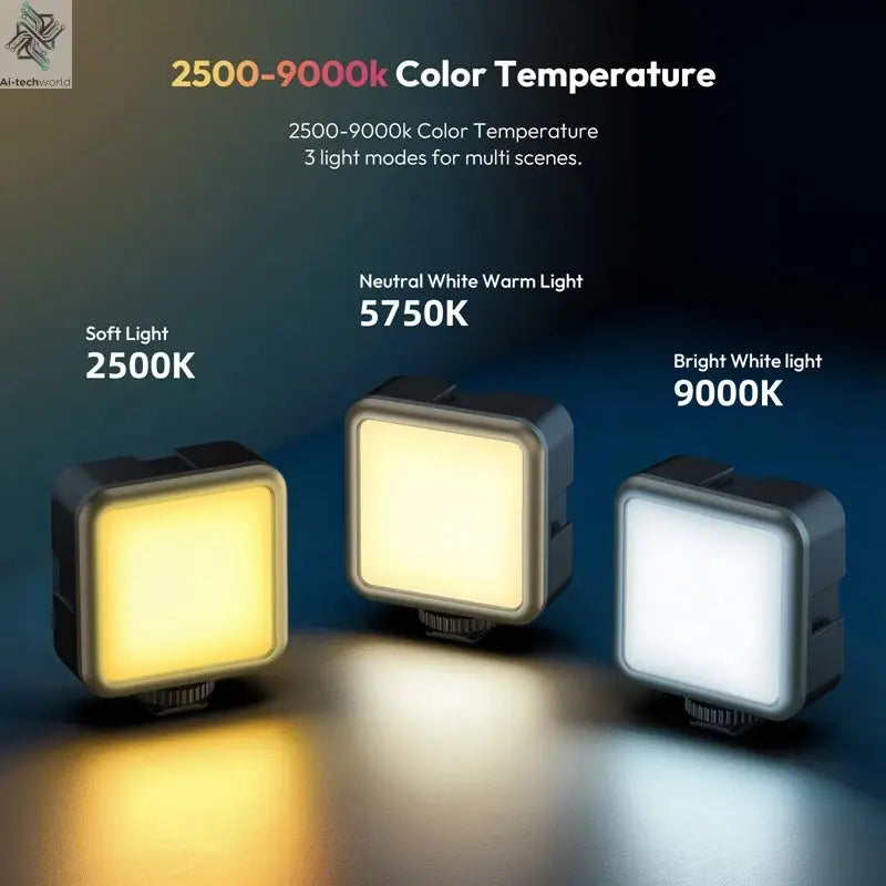 Ulanzi VL49 RGB Video Lights Mini LED Camera Light 2000mAh Rechargable LED Panel Lamp Photo Video Lighting for Youtube Tik tok Ai-TechWorld 