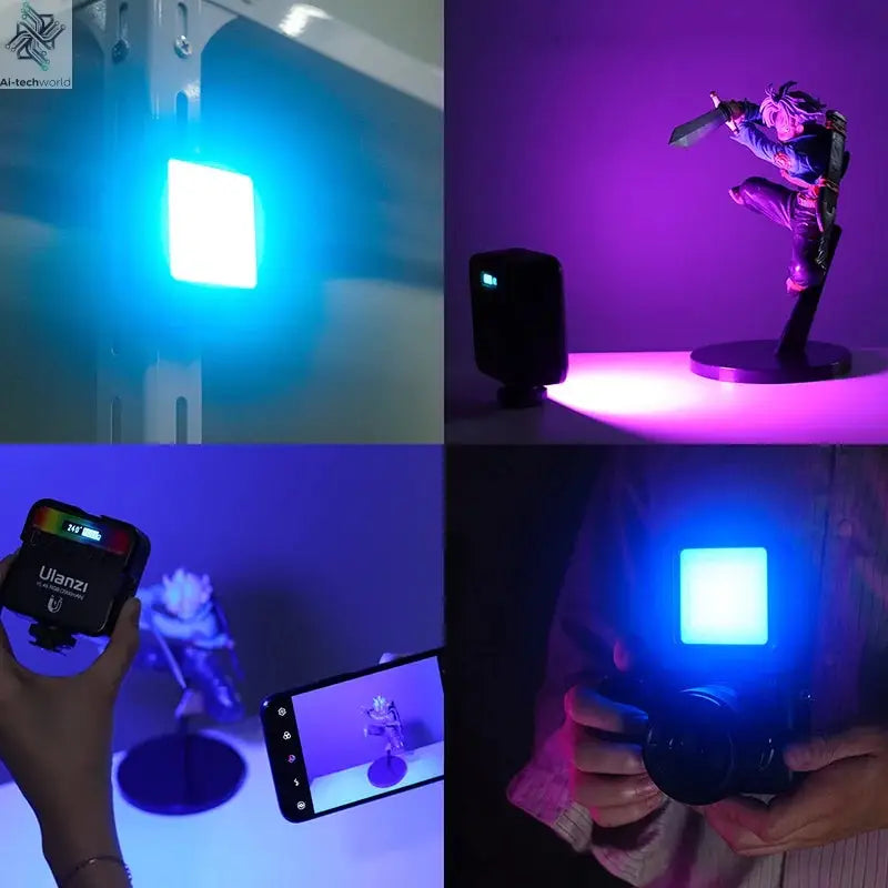 Ulanzi VL49 RGB Video Lights Mini LED Camera Light 2000mAh Rechargable LED Panel Lamp Photo Video Lighting for Youtube Tik tok Ai-TechWorld 