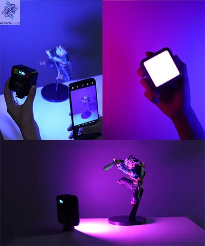 Ulanzi VL49 RGB Video Lights Mini LED Camera Light 2000mAh Rechargable LED Panel Lamp Photo Video Lighting for Youtube Tik tok Ai-TechWorld 