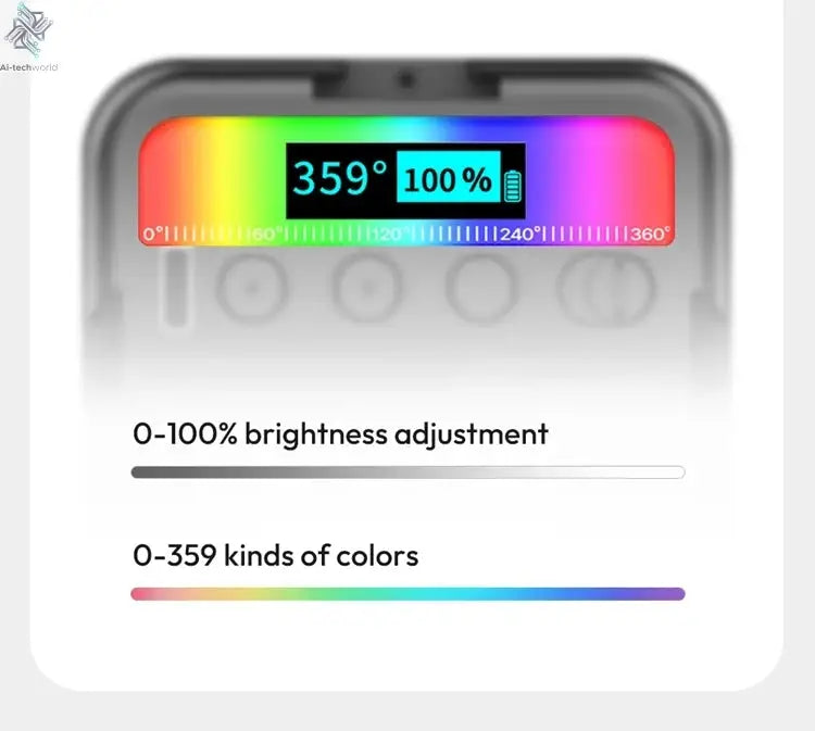 Ulanzi VL49 RGB Video Lights Mini LED Camera Light 2000mAh Rechargable LED Panel Lamp Photo Video Lighting for Youtube Tik tok Ai-TechWorld 