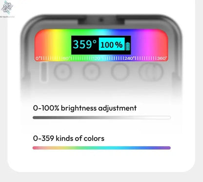 Ulanzi VL49 RGB Video Lights Mini LED Camera Light 2000mAh Rechargable LED Panel Lamp Photo Video Lighting for Youtube Tik tok Ai-TechWorld 