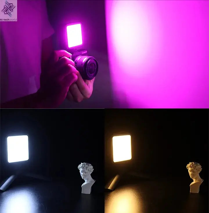 Ulanzi VL49 RGB Video Lights Mini LED Camera Light 2000mAh Rechargable LED Panel Lamp Photo Video Lighting for Youtube Tik tok Ai-TechWorld 