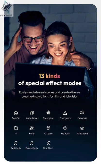 Ulanzi VL49 RGB Video Lights Mini LED Camera Light 2000mAh Rechargable LED Panel Lamp Photo Video Lighting for Youtube Tik tok Ai-TechWorld 