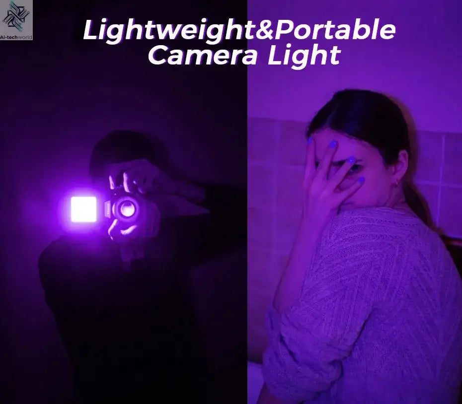 Ulanzi VL49 RGB Video Lights Mini LED Camera Light 2000mAh Rechargable LED Panel Lamp Photo Video Lighting for Youtube Tik tok Ai-TechWorld 