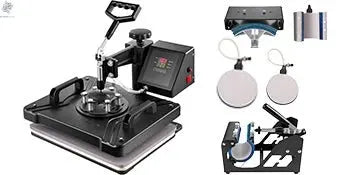 Ultimate 8-in-1 Heat Press Combo with Sublimation Printer for Mug & T-Shirt Printing Ai-TechWorld