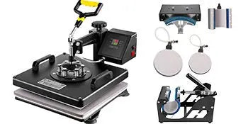 Ultimate 8-in-1 Heat Press Combo with Sublimation Printer for Mug & T-Shirt Printing Ai-TechWorld