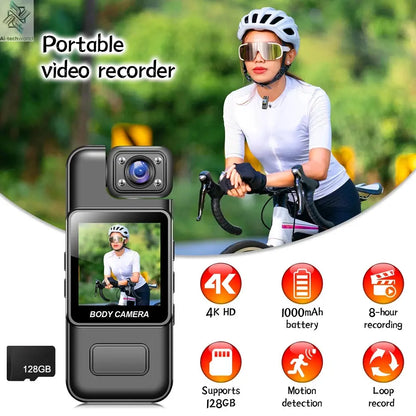 Ultra HD 4K WiFi Mini Camera Portable Digital Video Recorder Police BodyCam Infrared Night Vision Sports DV Riding Camcorder 카메라 Ai-TechWorld 