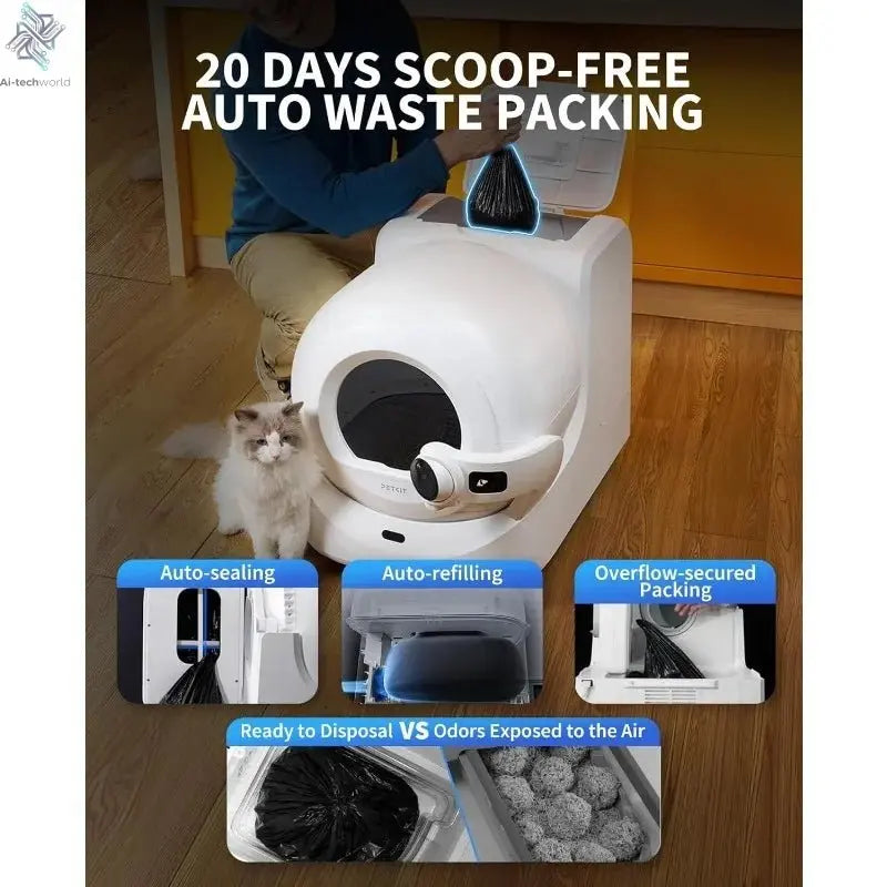 Ultra Smart Self - Cleaning Cat Litter Box with AI Camera, App Control & Facial Recognition - Ai - TechWorld
