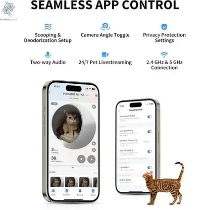 Ultra Smart Self - Cleaning Cat Litter Box with AI Camera, App Control & Facial Recognition - Ai - TechWorld