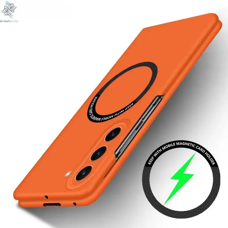 Ultra Thin Skin Feel Case for Samsung Galaxy Z Fold 3 4 5 6 7 Fold5 for Magsafe Magnetic Wireless Charging Fold6 Fold4 Cover Ai-TechWorld 