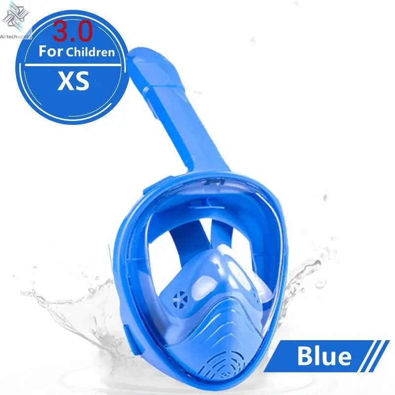 Underwater Scuba Anti Fog Full Face Diving Mask Snorkeling Respiratory Masks Safe Waterproof Swimming Equipment for Adult Kids Ai-TechWorld 