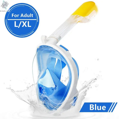 Underwater Scuba Anti Fog Full Face Diving Mask Snorkeling Respiratory Masks Safe Waterproof Swimming Equipment for Adult Kids Ai-TechWorld 