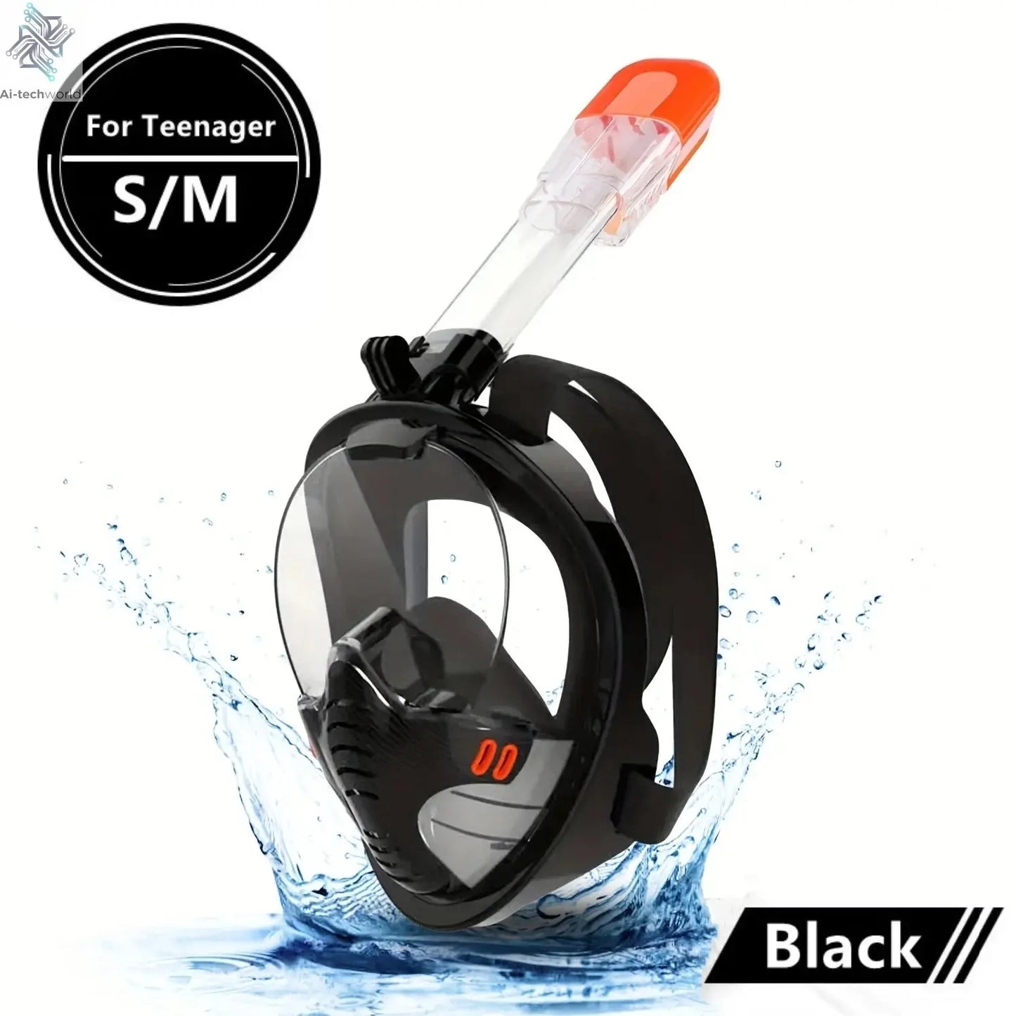 Underwater Scuba Anti Fog Full Face Diving Mask Snorkeling Respiratory Masks Safe Waterproof Swimming Equipment for Adult Kids Ai-TechWorld 