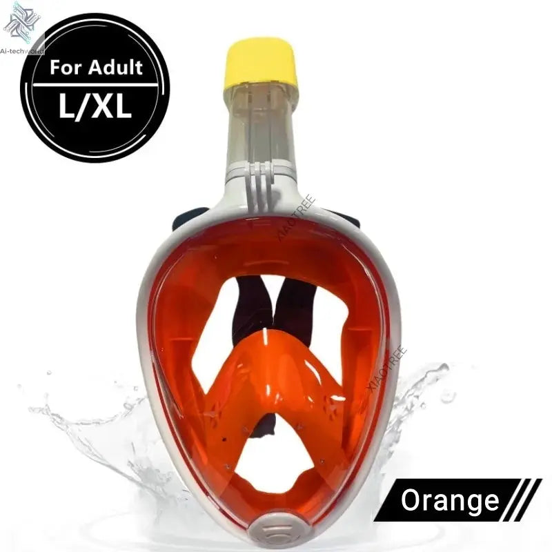 Underwater Scuba Anti Fog Full Face Diving Mask Snorkeling Respiratory Masks Safe Waterproof Swimming Equipment for Adult Kids Ai-TechWorld 