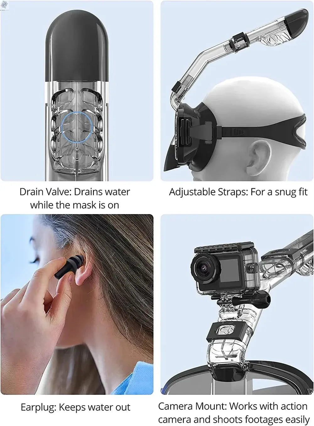 Underwater Snorkeling Half face Face Children Swimming Mask Set Scuba Diving Respirator Masks Anti Fog Safe Breathing for Adult Ai-TechWorld 