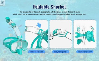 Underwater Snorkeling Half face Face Children Swimming Mask Set Scuba Diving Respirator Masks Anti Fog Safe Breathing for Adult Ai-TechWorld 
