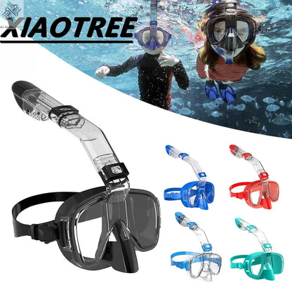 Underwater Snorkeling Half face Face Children Swimming Mask Set Scuba Diving Respirator Masks Anti Fog Safe Breathing for Adult Ai-TechWorld 