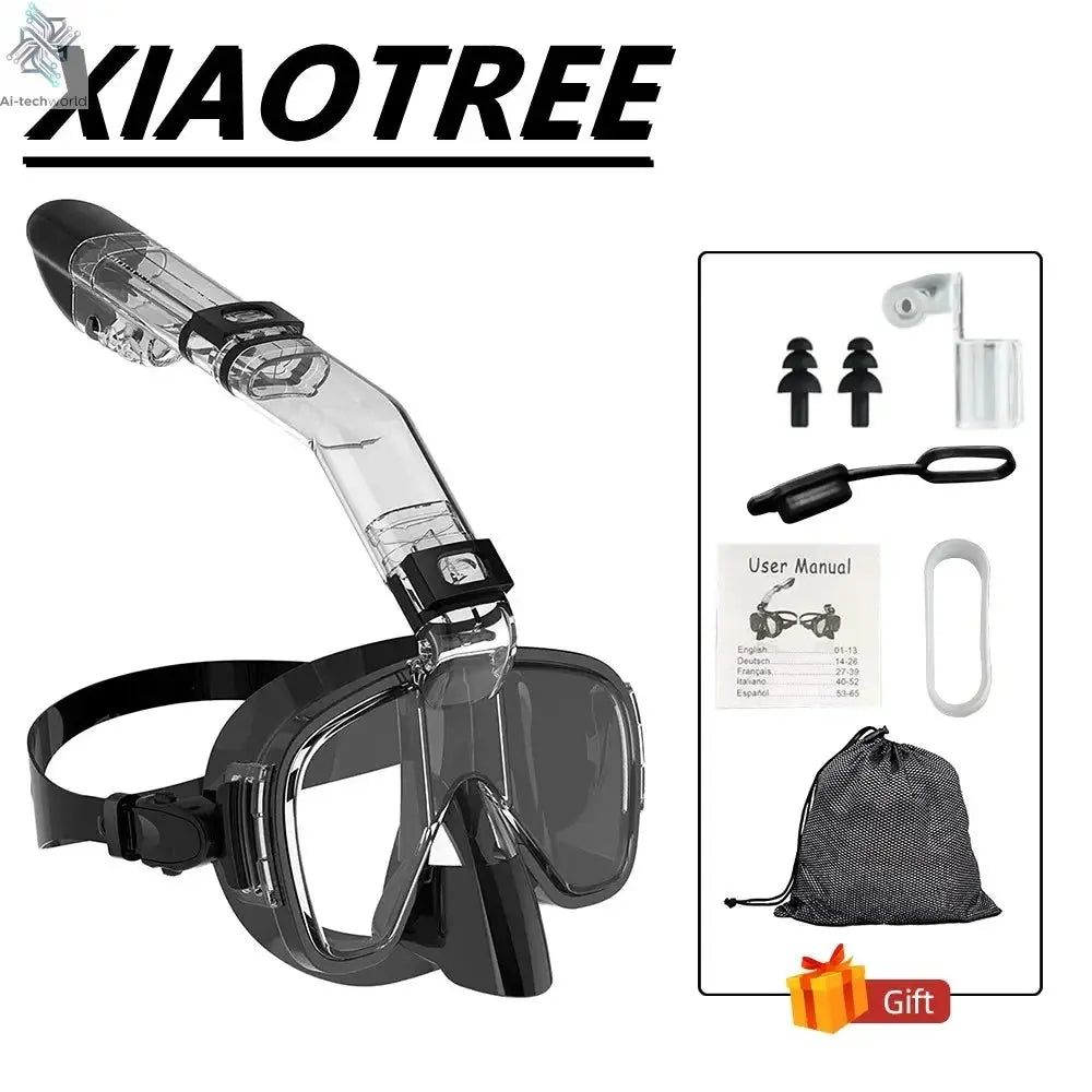 Underwater Snorkeling Half face Face Children Swimming Mask Set Scuba Diving Respirator Masks Anti Fog Safe Breathing for Adult Ai-TechWorld 