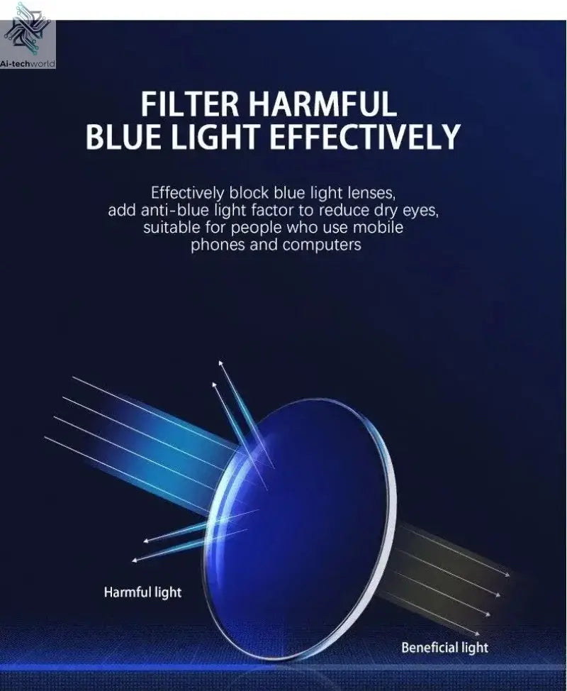 Unisex Folding Reading Glasses Transparent Lenses Full Metal Frame Anti Blue Light Comes with Case for Men and Women - Ai-TechWorld
