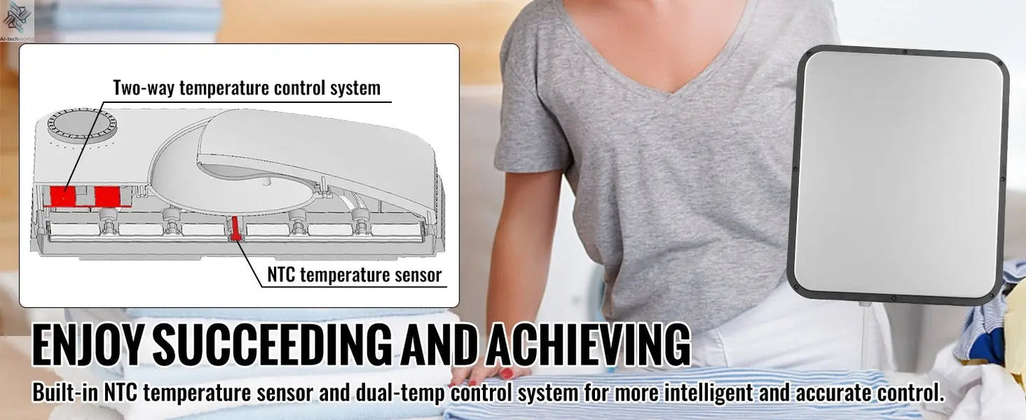 VEVOR 9x9/12x10 in Portable Heat Press Machine DIY Shirt Printing Multifunctional Sublimation Transfer for HTV Vinyl T-shirt Bag - Ai - TechWorld