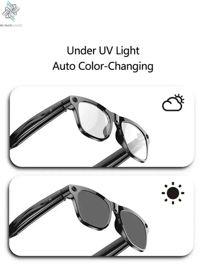 VIVO 4K HD AI Smart Glasses GPT100MP Multifunctional Camera Chat Bluetooth Call Voice Assistant Music Player Smart Translation Exam or homework passing glasses Ai-TechWorld 