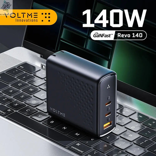 VOLTME GaN Charger 140W USB Type C PD3.1 Fast Charge For Macbook pro 16″ Quick Charge 5.0 Phone Charger For iPhone 15 Pro Max Ai-TechWorld 