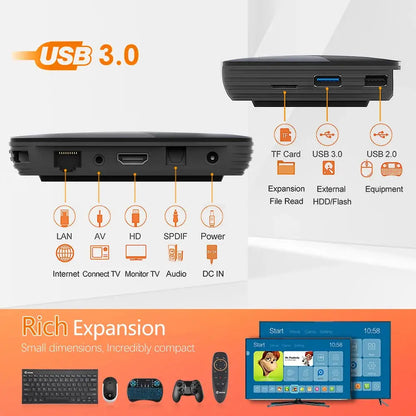 VONTAR X3 4GB 32GB 8K TV BOX Android 9 Smart Android TVBOX 9.0 Amlogic S905X3 Wifi 1080P BT 4K Set Top Box media player Ai-TechWorld 