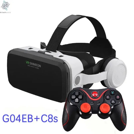 VR Shinecon Virtual Reality Casque Helmet 3D Glasses For Smartphone Smart Phone Headset Goggles Binoculars Video Game Wirth Lens Ai-TechWorld 