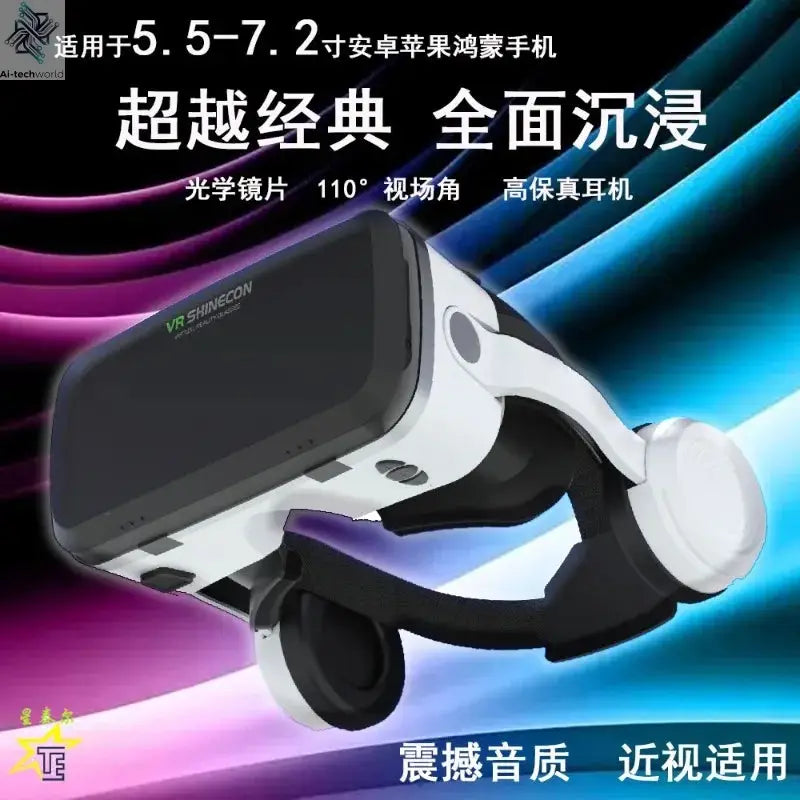 VR Shinecon Virtual Reality Casque Helmet 3D Glasses For Smartphone Smart Phone Headset Goggles Binoculars Video Game Wirth Lens Ai-TechWorld 