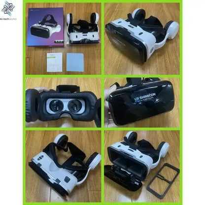 VR Shinecon Virtual Reality Casque Helmet 3D Glasses For Smartphone Smart Phone Headset Goggles Binoculars Video Game Wirth Lens Ai-TechWorld 