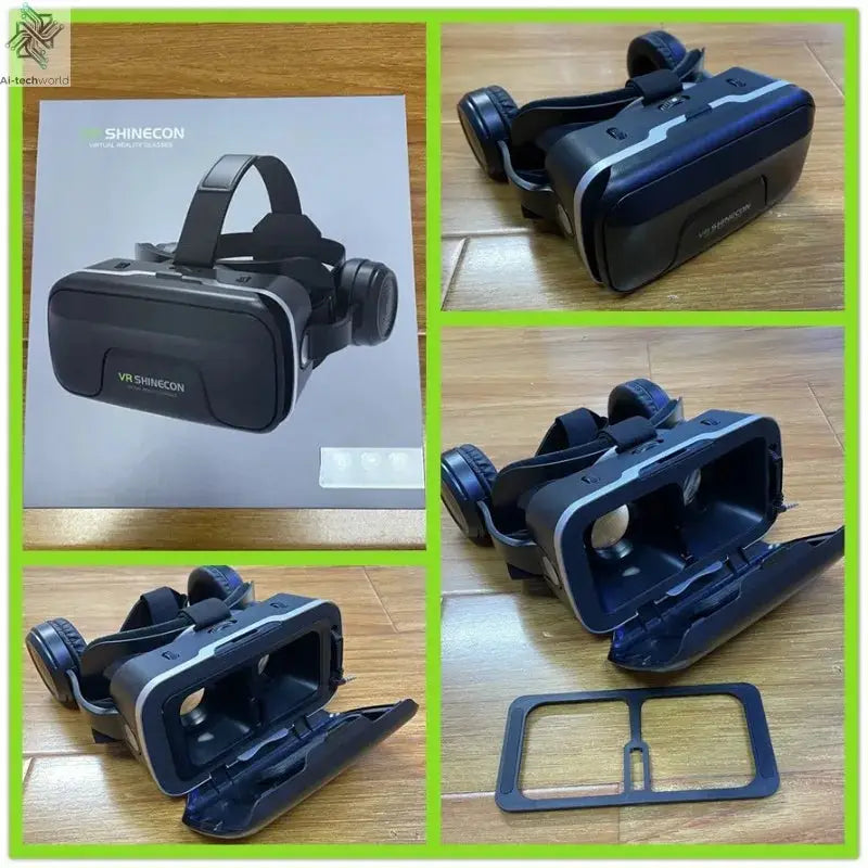 VR Shinecon Virtual Reality Casque Helmet 3D Glasses For Smartphone Smart Phone Headset Goggles Binoculars Video Game Wirth Lens Ai-TechWorld 