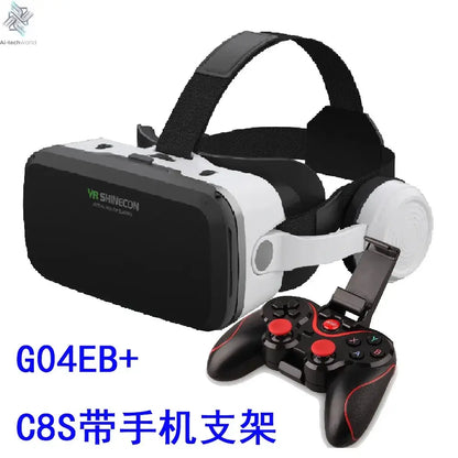 VR Shinecon Virtual Reality Casque Helmet 3D Glasses For Smartphone Smart Phone Headset Goggles Binoculars Video Game Wirth Lens Ai-TechWorld 