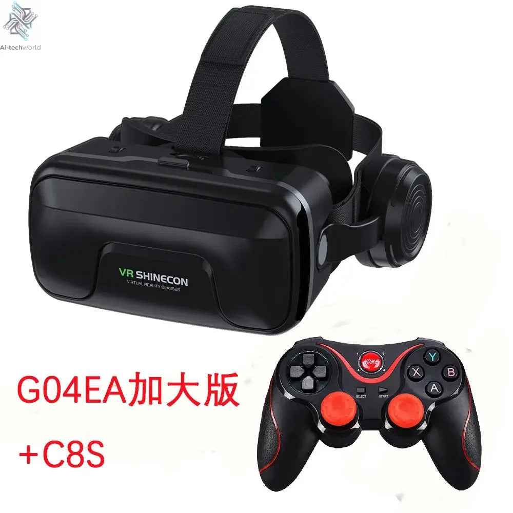 VR Shinecon Virtual Reality Casque Helmet 3D Glasses For Smartphone Smart Phone Headset Goggles Binoculars Video Game Wirth Lens Ai-TechWorld 