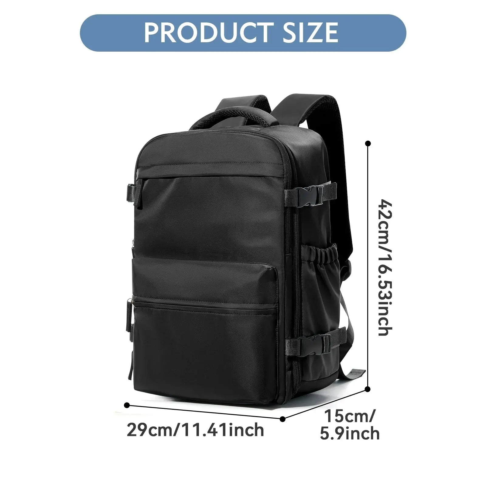 Vacuum Backpack Travel Bag for Men Large Capacity Backpack Business Laptop Backpack Women Men Expandable Backpack School Bag Ai-TechWorld