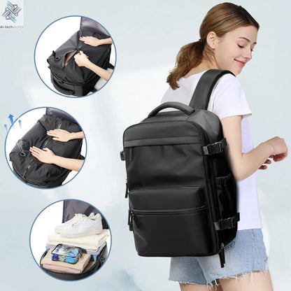 Vacuum Backpack Travel Bag for Men Large Capacity Backpack Business Laptop Backpack Women Men Expandable Backpack School Bag Ai-TechWorld