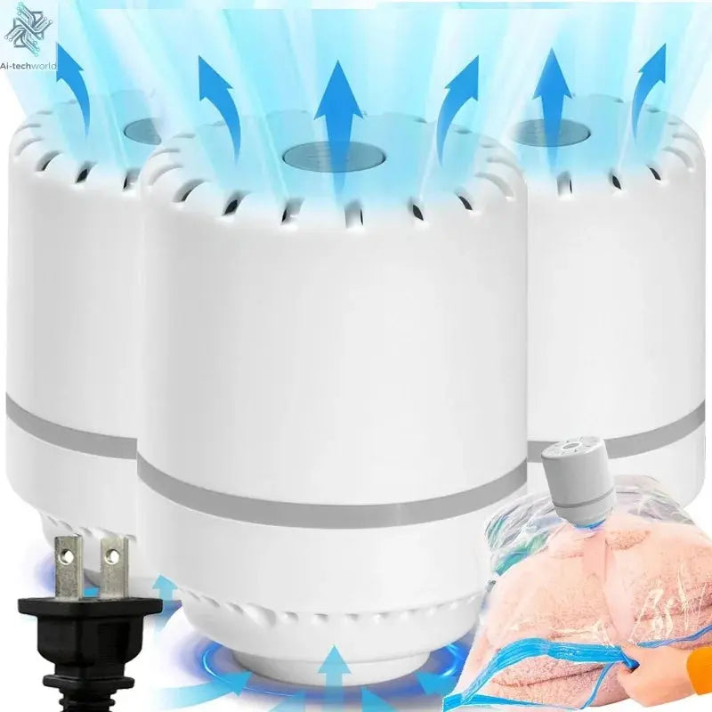 Vacuum Compression Bag Pump Vacuum Electric Air Pump Sealer Machine Travel Vacuum Bag Electric Pump for Clothes Food Organizer Ai-TechWorld 