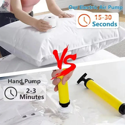 Vacuum Compression Bag Pump Vacuum Electric Air Pump Sealer Machine Travel Vacuum Bag Electric Pump for Clothes Food Organizer Ai-TechWorld 