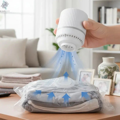 Vacuum Compression Bag Pump Vacuum Electric Air Pump Sealer Machine Travel Vacuum Bag Electric Pump for Clothes Food Organizer Ai-TechWorld 