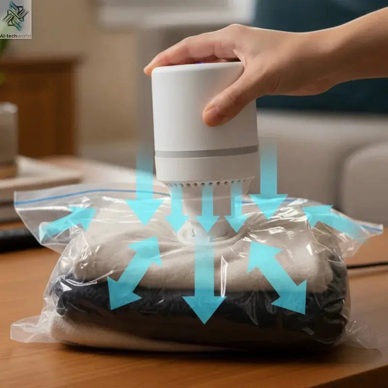 Vacuum Compression Bag Pump Vacuum Electric Air Pump Sealer Machine Travel Vacuum Bag Electric Pump for Clothes Food Organizer Ai-TechWorld 