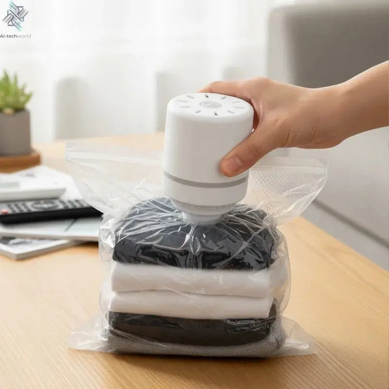 Vacuum Compression Bag Pump Vacuum Electric Air Pump Sealer Machine Travel Vacuum Bag Electric Pump for Clothes Food Organizer Ai-TechWorld 
