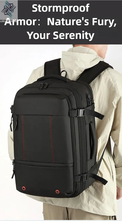 Vacuum Compression Mens Backpack Expandable Large Capacity Multi functional Laptop Bag Short Trip Travel Hiking Pack Ai-TechWorld