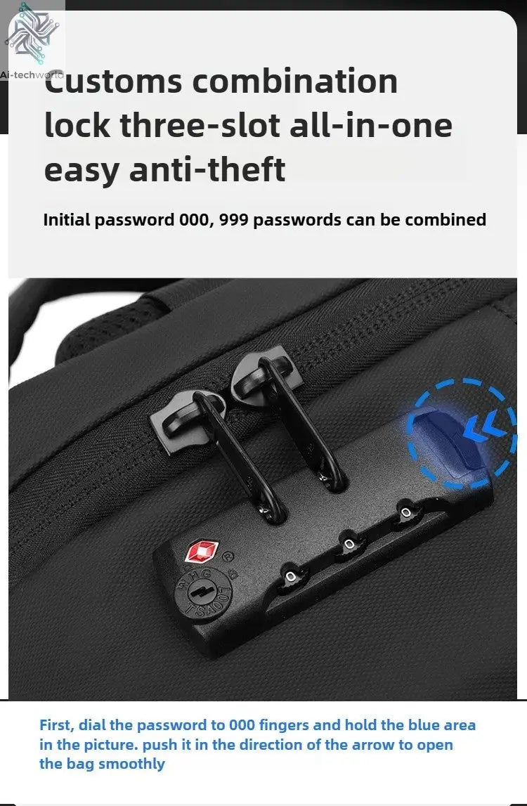 Vacuum Compression Mens Backpack Expandable Large Capacity Multi functional Laptop Bag Short Trip Travel Hiking Pack - ai - techworld